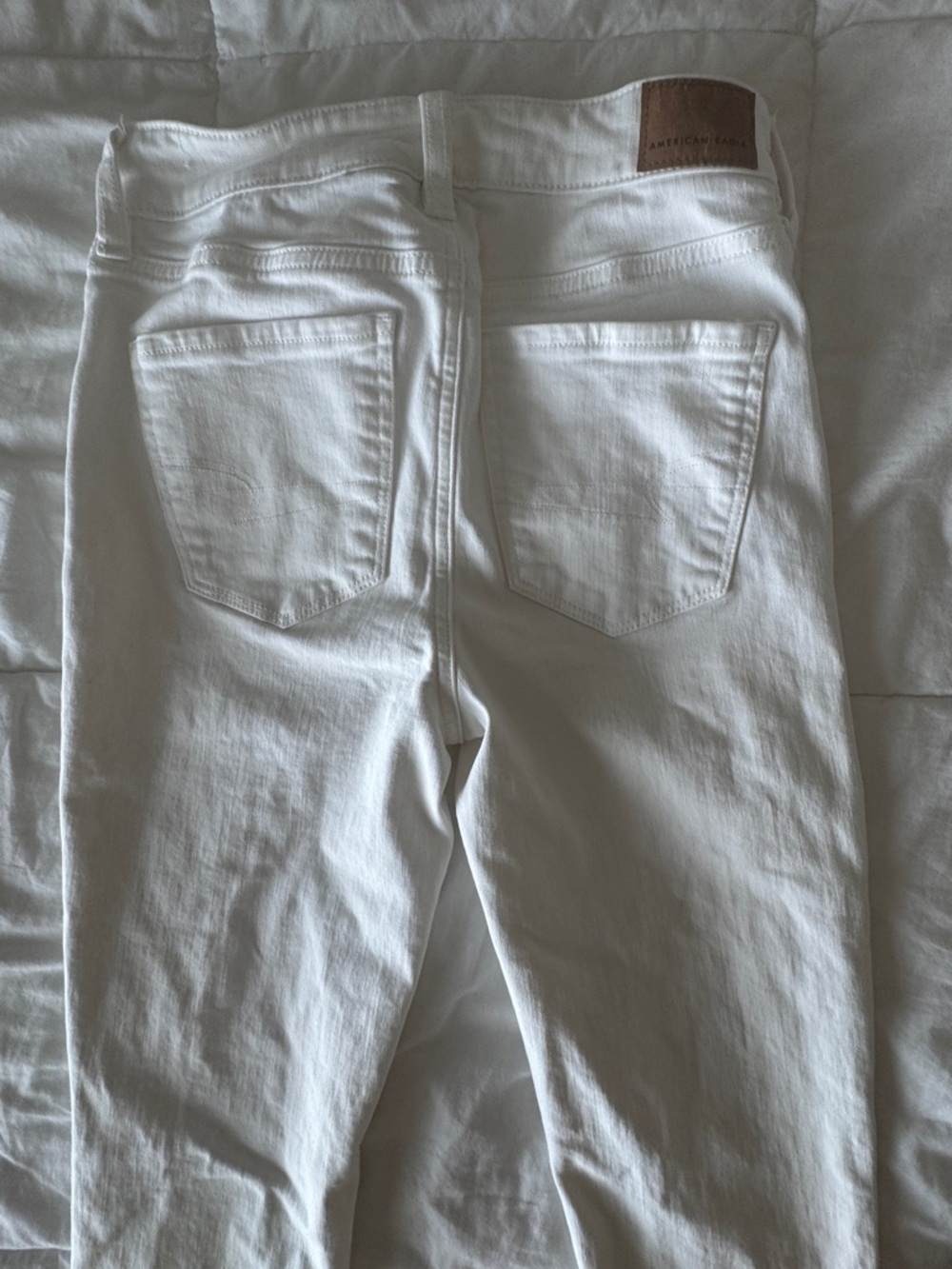 American Eagle Next Level Stretch Hi-Rise Jegging White Skinny Jeans Size 4 - Picture 6 of 10